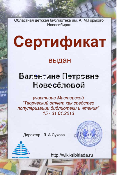 Файл:Сертификат Мастерская отчет новоселова.png