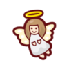 Gingerbread ornment angel icon 127436.png